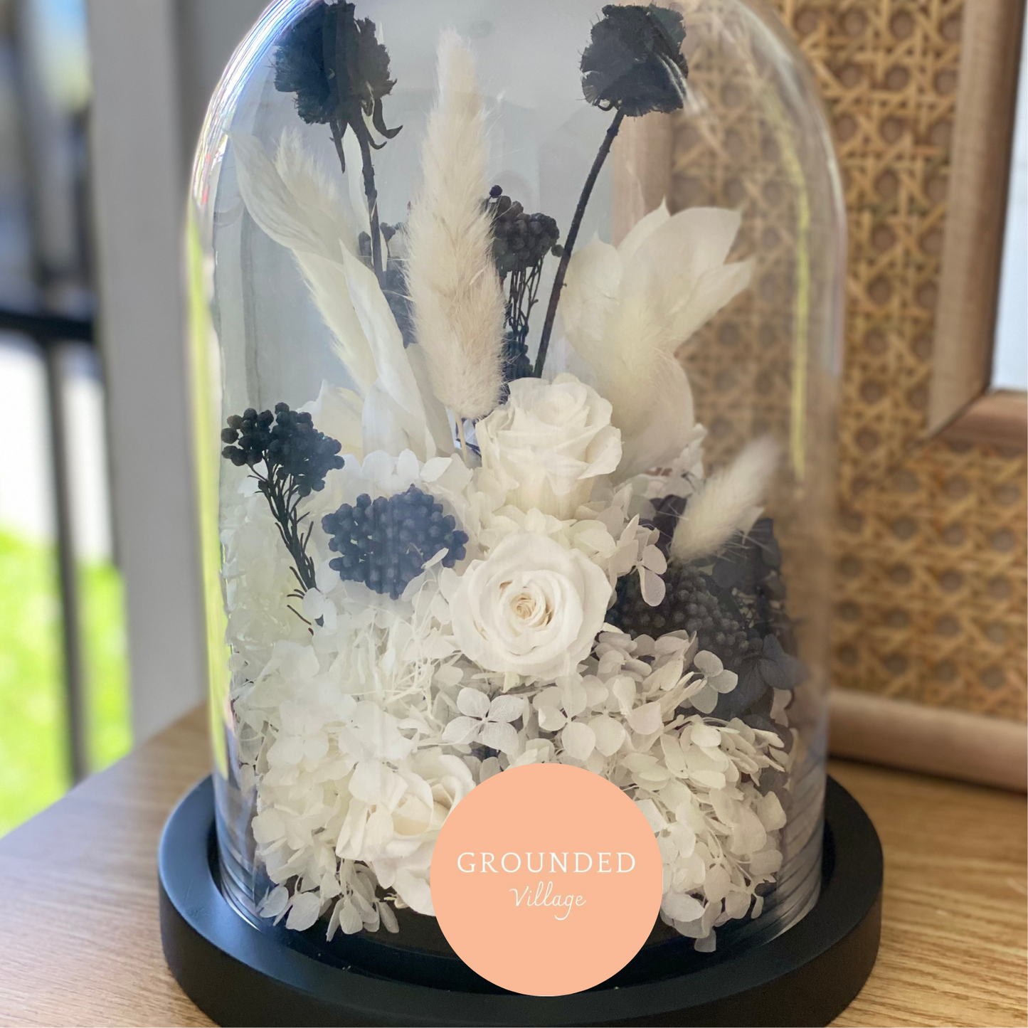 EASTER SPECIAL : Luxe glass dried floral Dome - Sunday 13th April