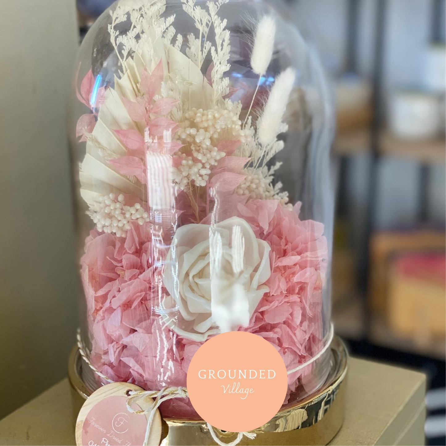 EASTER SPECIAL : Luxe glass dried floral Dome - Sunday 13th April