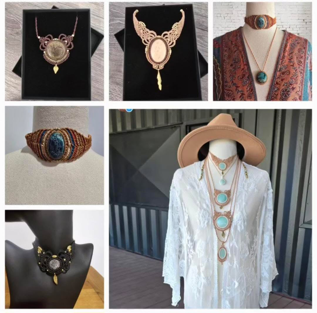 Macrame stone Wrapping necklace workshop- Sat 15th Nov