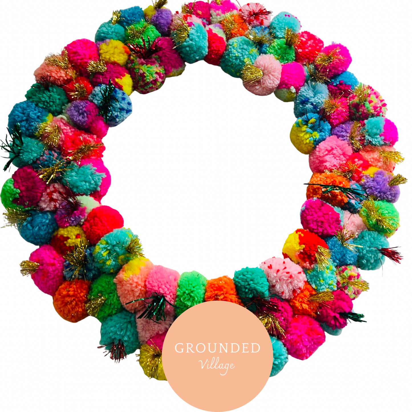Sparkle pom pom Wreath