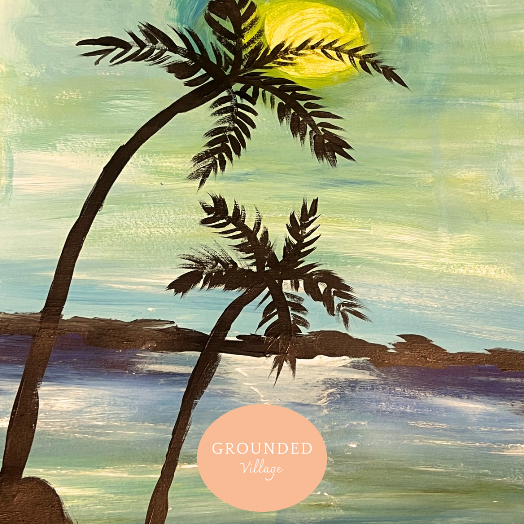 Tropical Palms paint and Sip- Tues 30th June