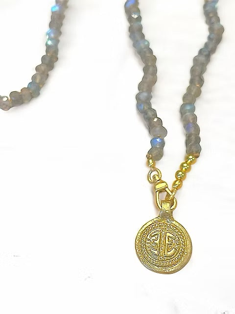 Luna Medallion Labradorite Necklace