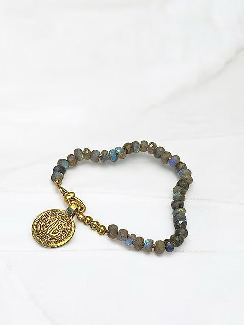 Luna Medallion Labradorite Bracelet
