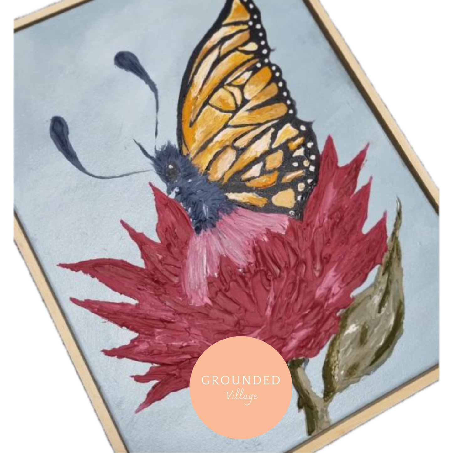 Wildflower Butterfly & Linen canvas construction - Paint and Sip- Sat 25th Oct