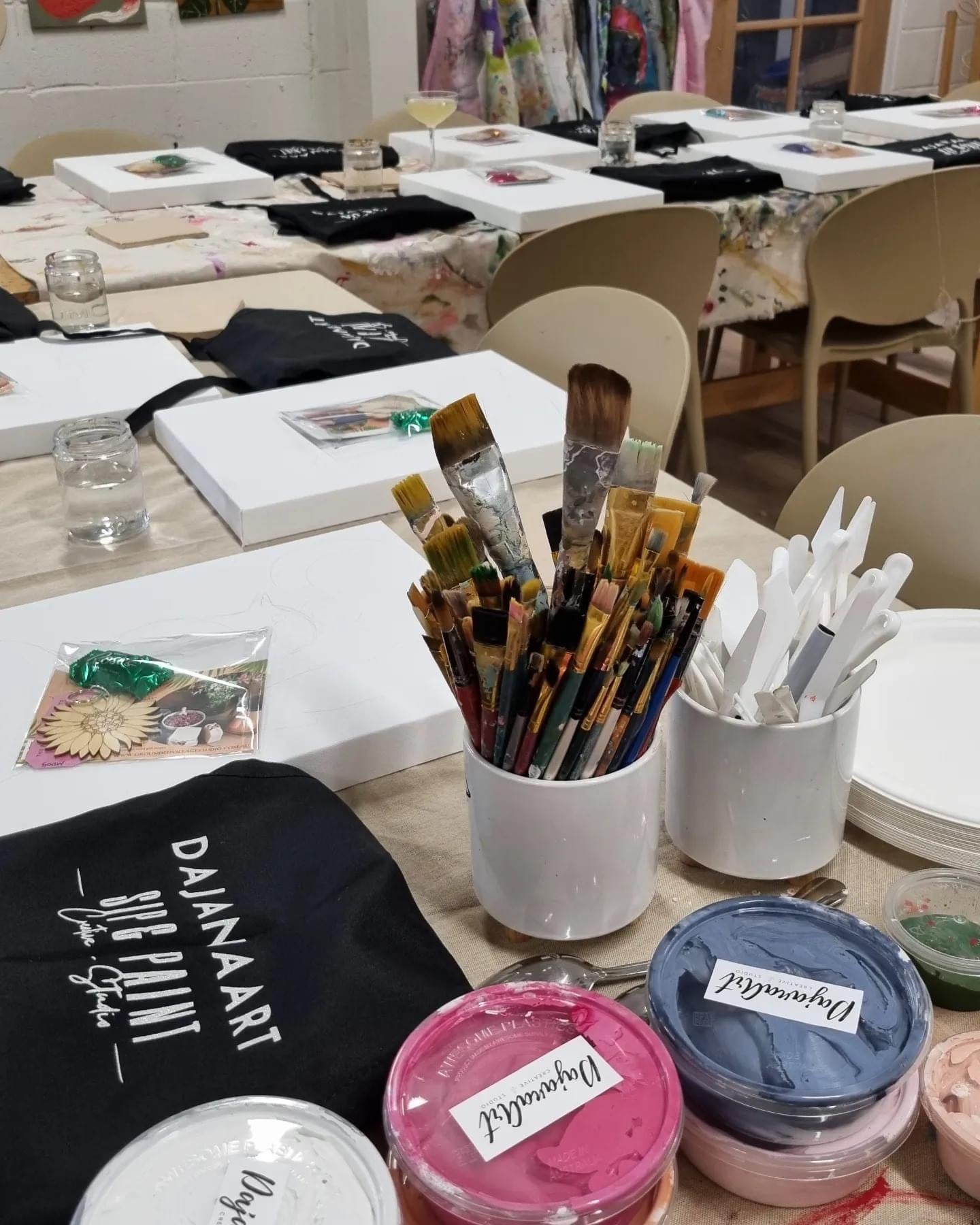 Wildflower Butterfly & Linen canvas construction - Paint and Sip- Sat 25th Oct