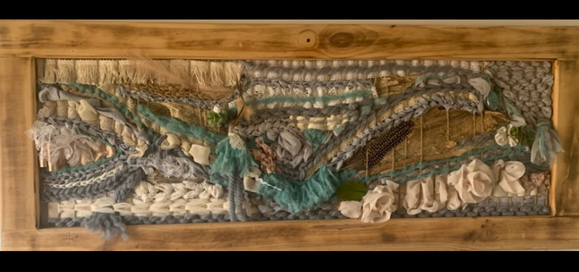 Oceananic freedom textile art