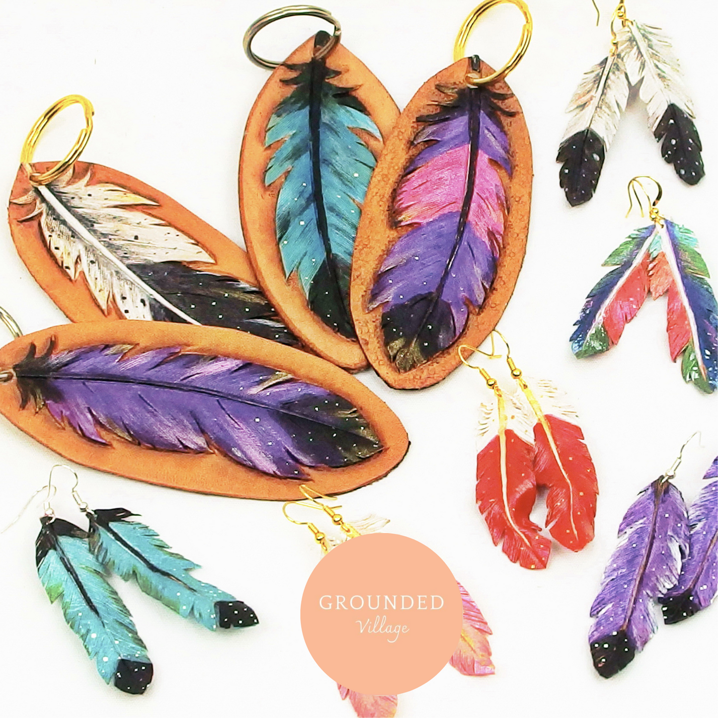 Leather Keyrings Earrings or cuffs- Sat 4th Oct
