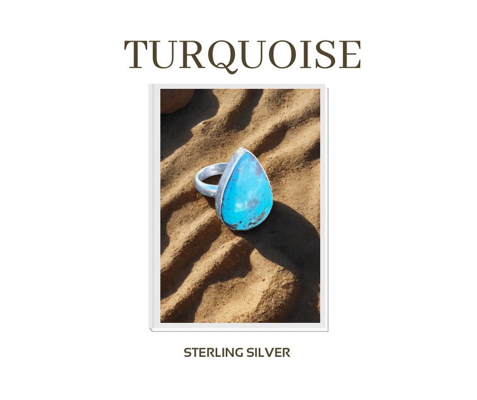 Turquoise Bardot Sterling Silver Ring
