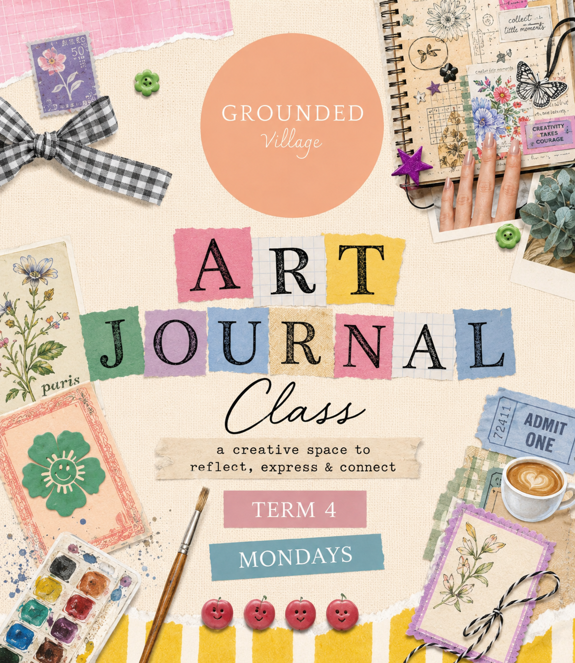 MONDAY CLASS : Art Journal Creator Club- Term 4
