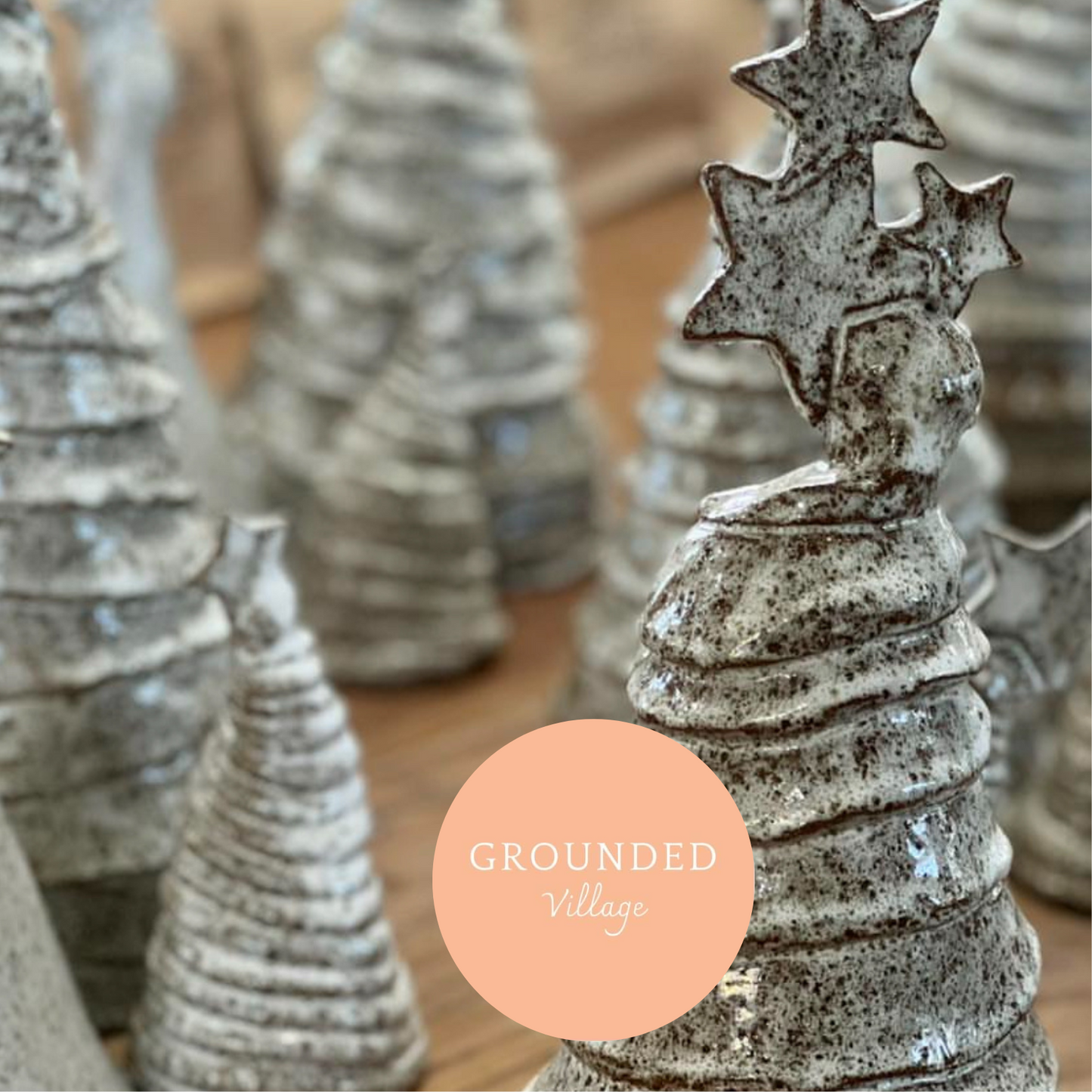 Christmas trio of trees pottery workshop -