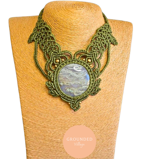 Macrame stone Wrapping necklace workshop- Sat 15th Nov