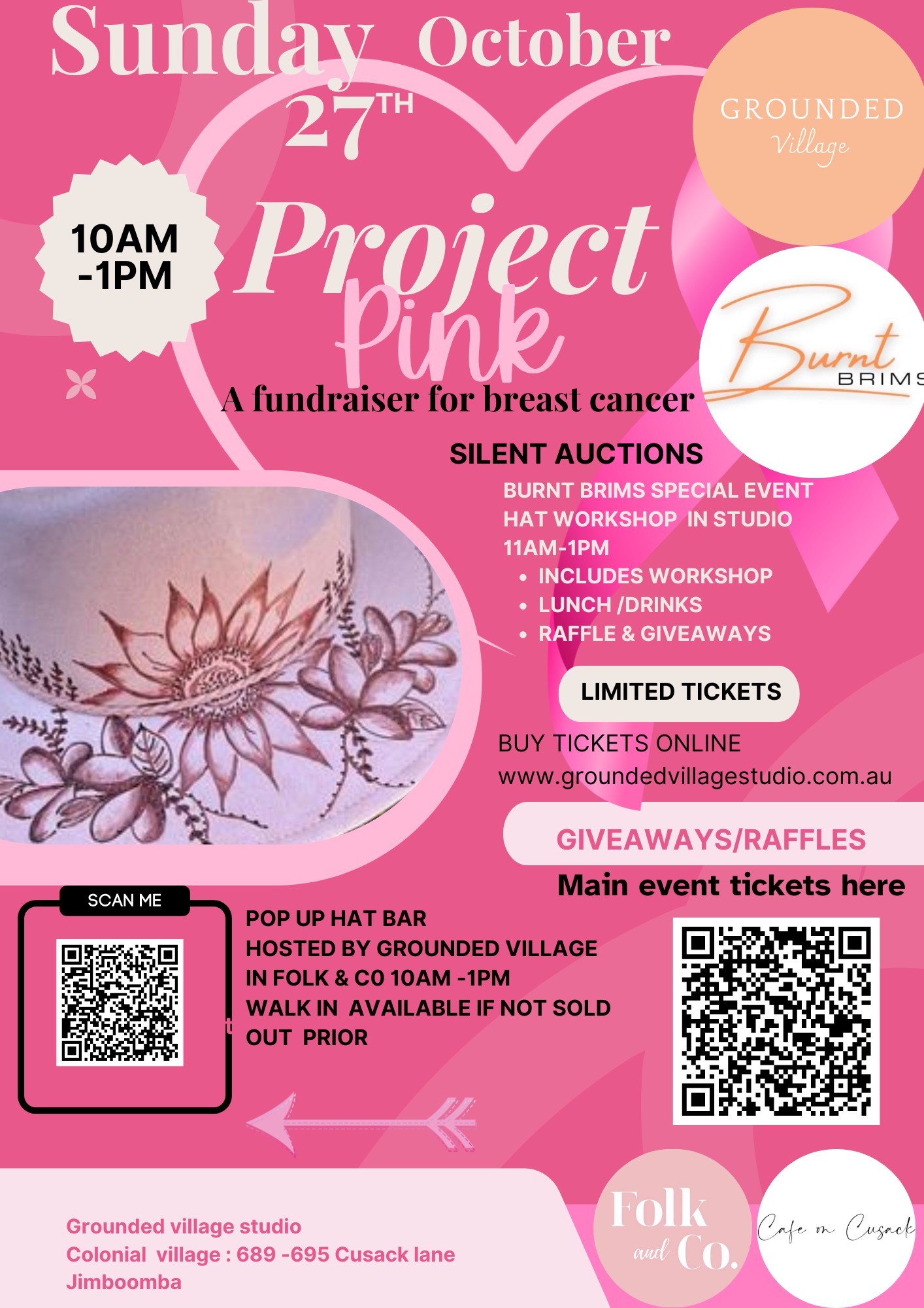 Project pink - A hat burning Event for breast cancer - Sat Oct 27th