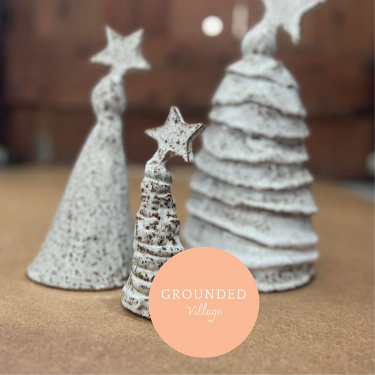 Christmas trio of trees pottery workshop -