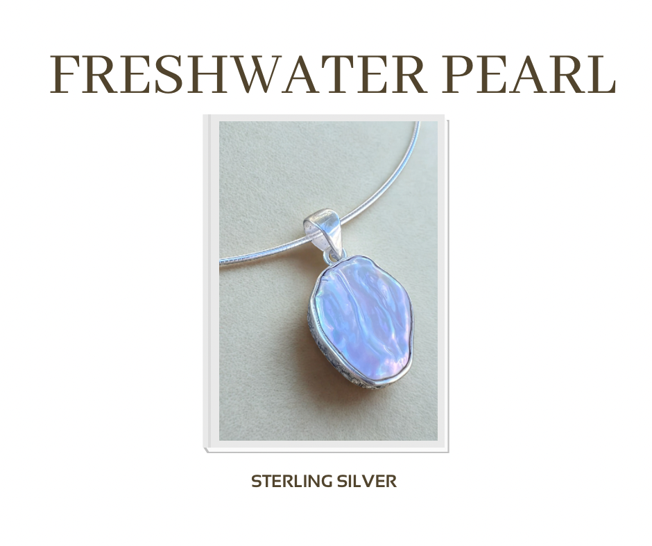 Enchantress freshwater pearl  sterling silver collar