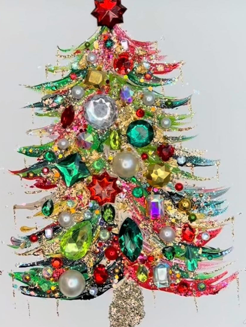 Christmas tree dazzle Art class- Tues 16TH Dec