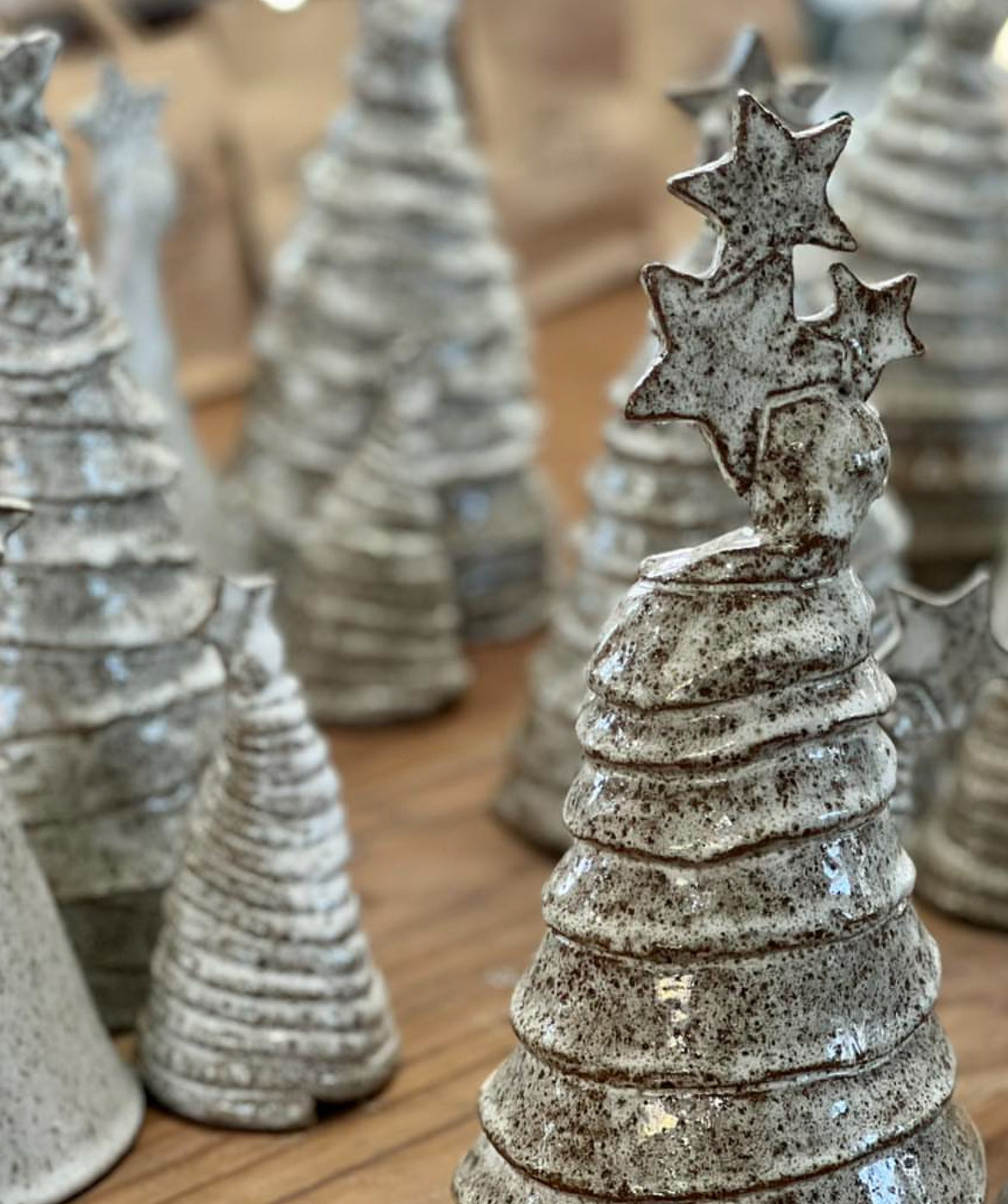 Christmas trio of trees pottery workshop -