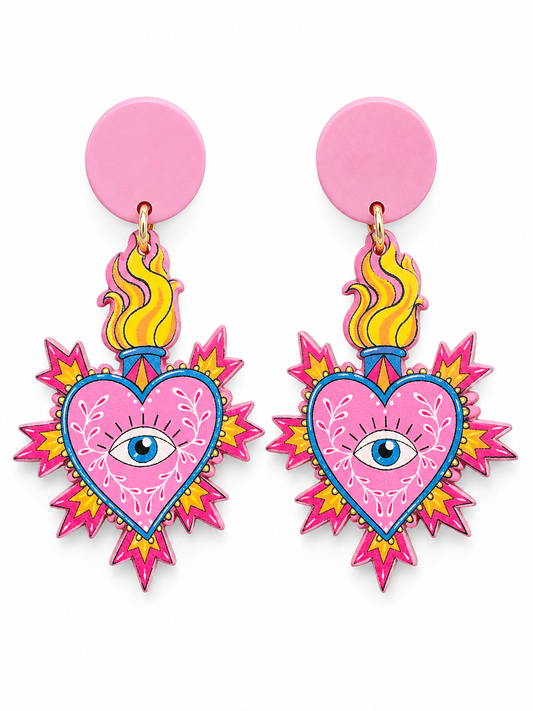 Sacred Heart Statement Earrings