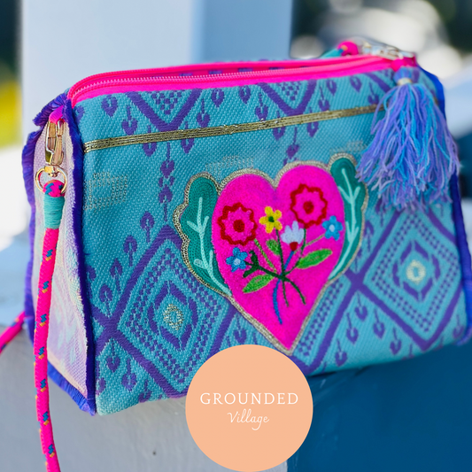 Lucky Hearts cutie zip bag