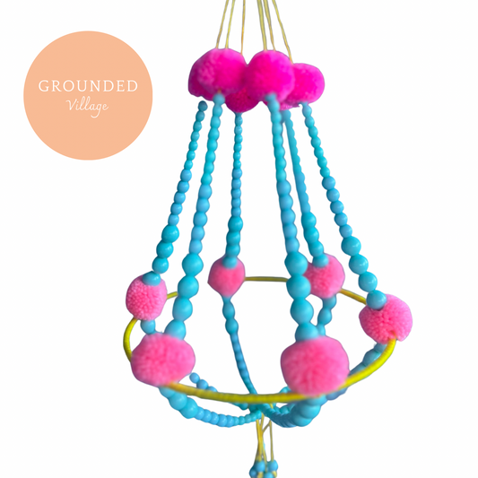 Little Lovlies Chandelier - pink and Turquoise