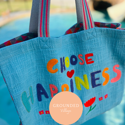 Choose happiness tote