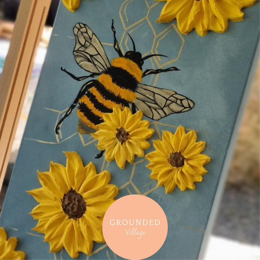 Beauty of Bee textured Art- Sat Oct 26th