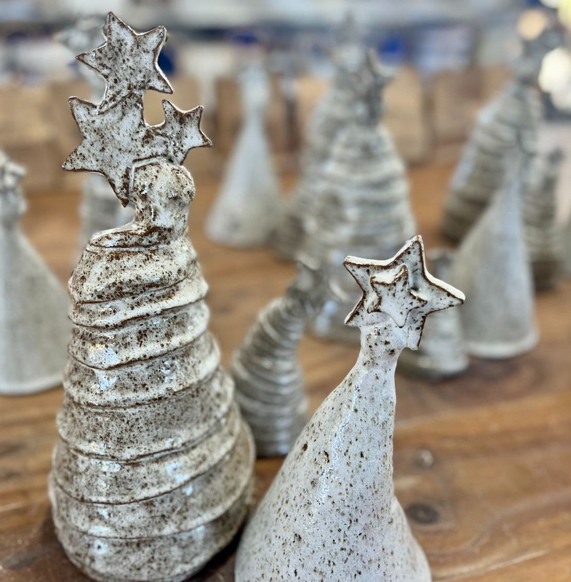 Christmas trio of trees pottery workshop -