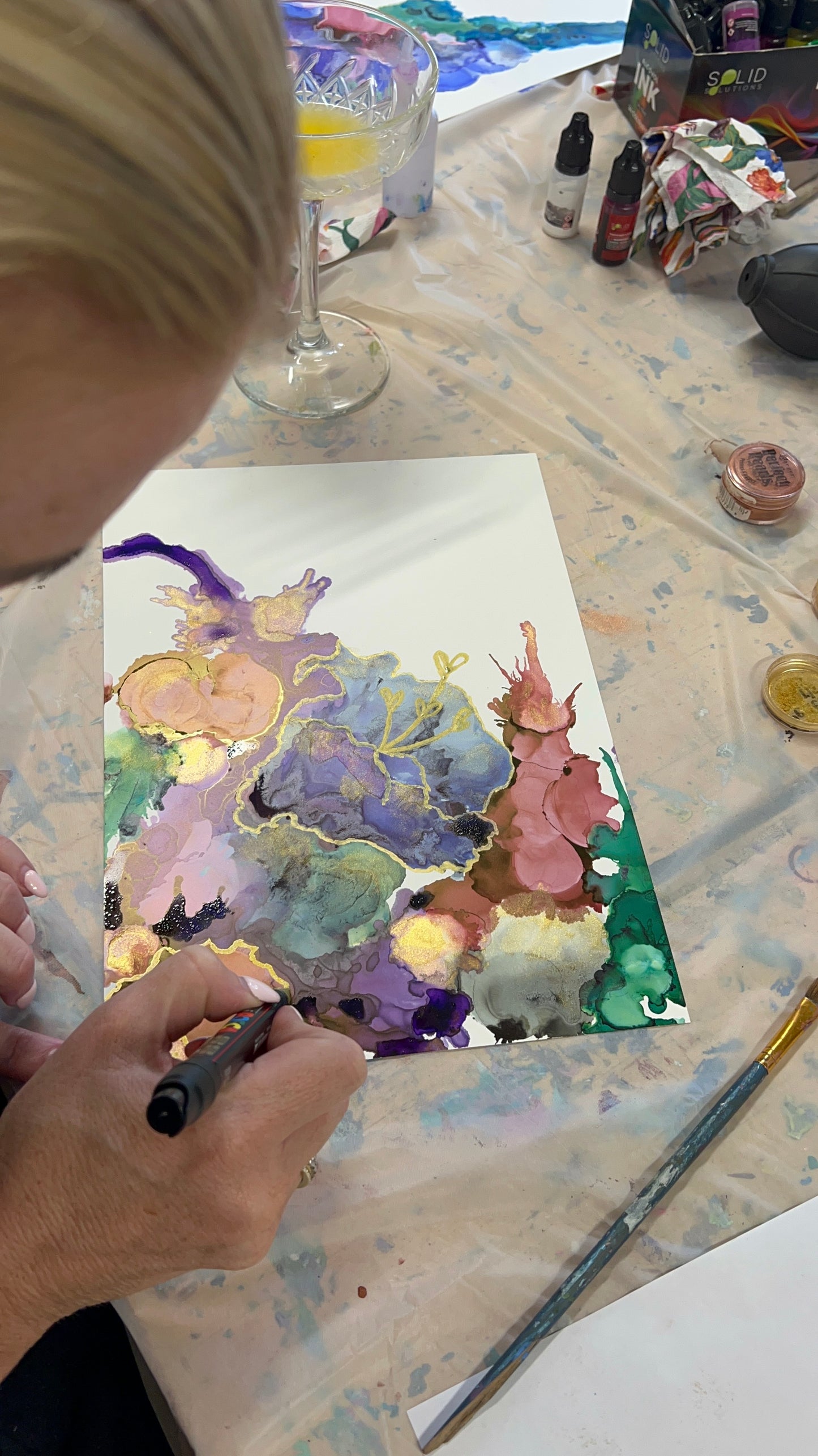 Alcohol ink art workshop- Sat Aug 15th