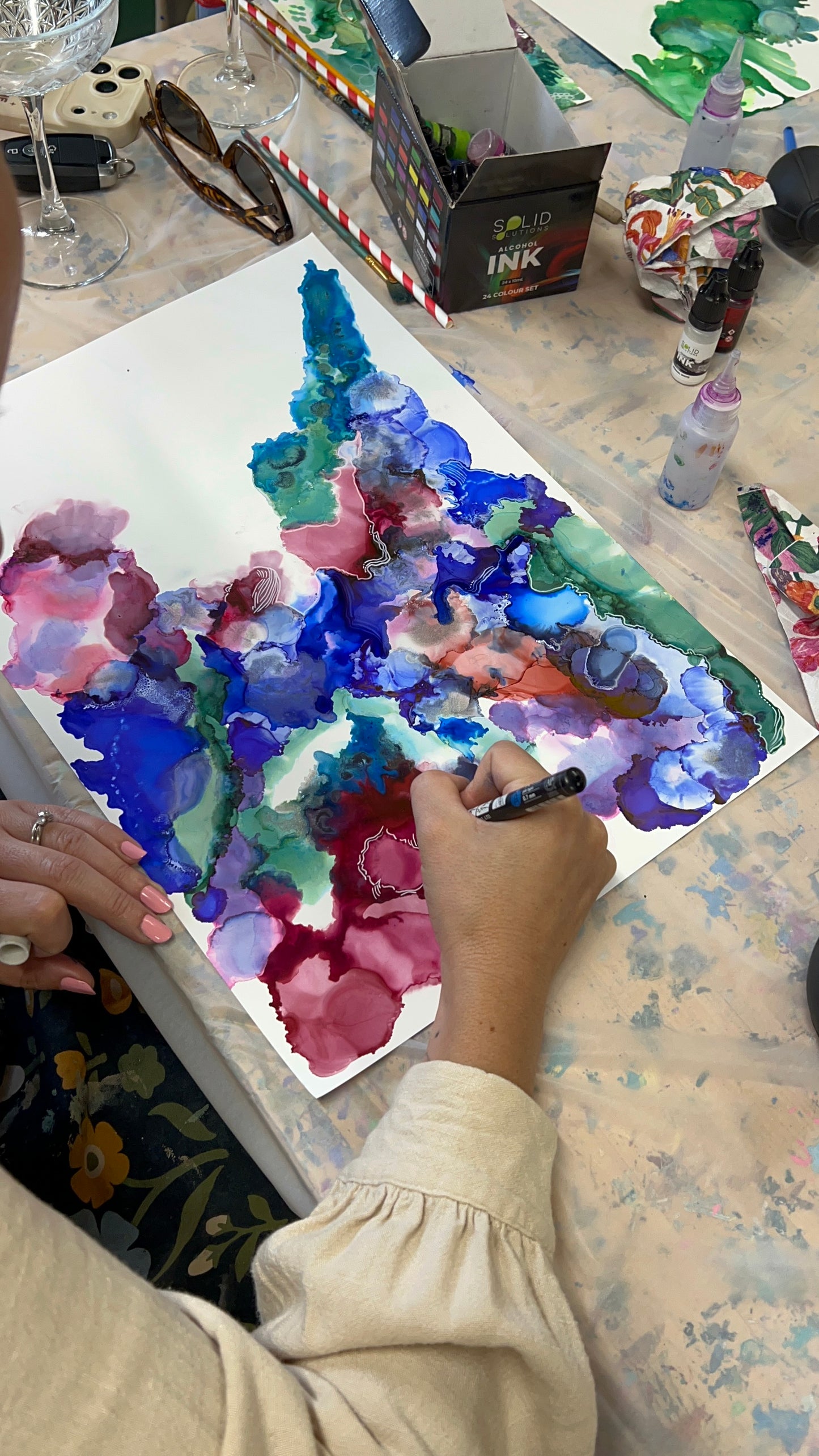 Alcohol ink art workshop- Sat Aug 15th