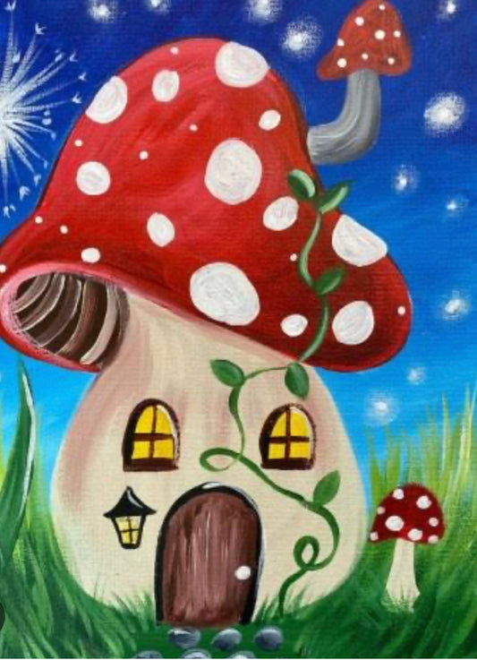 Little Mushroom House Painting Experience -Wed 8th July