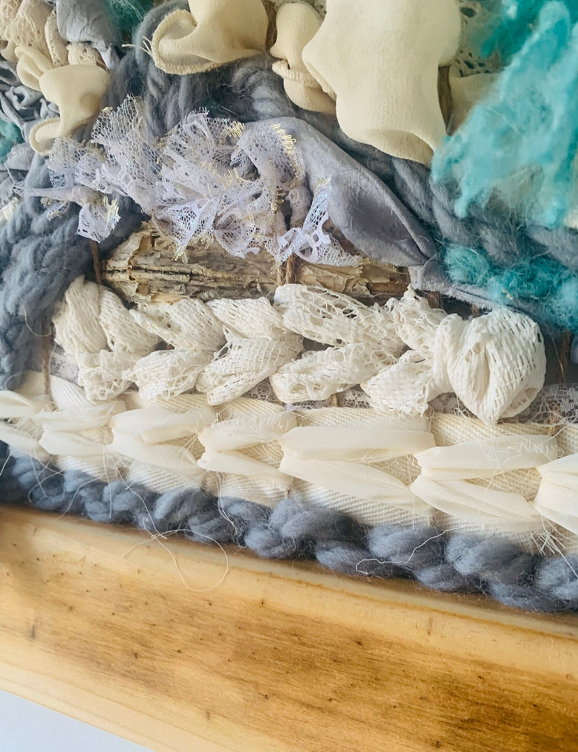 Oceananic freedom textile art