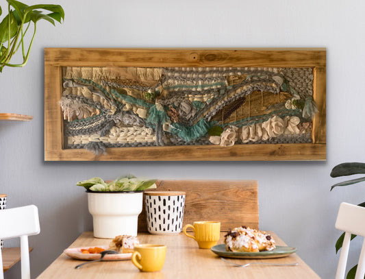 Oceananic freedom textile art